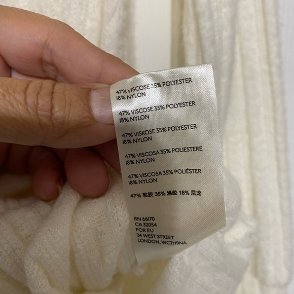 MAEVE By Anthropologie Ivory Wrap Front sweater size XS - Picture 6 of 6